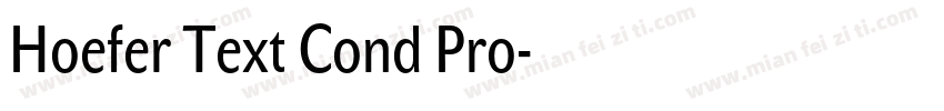 Hoefer Text Cond Pro字体转换